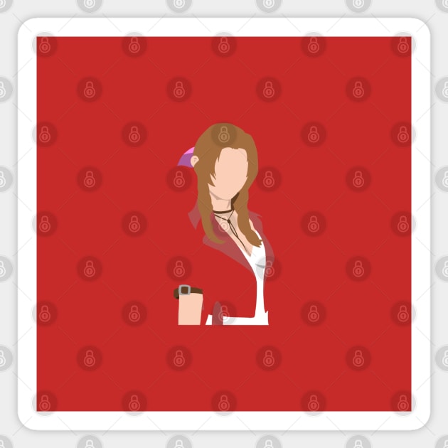 Pretty Aerith Minimalist Sticker by Kidrock96